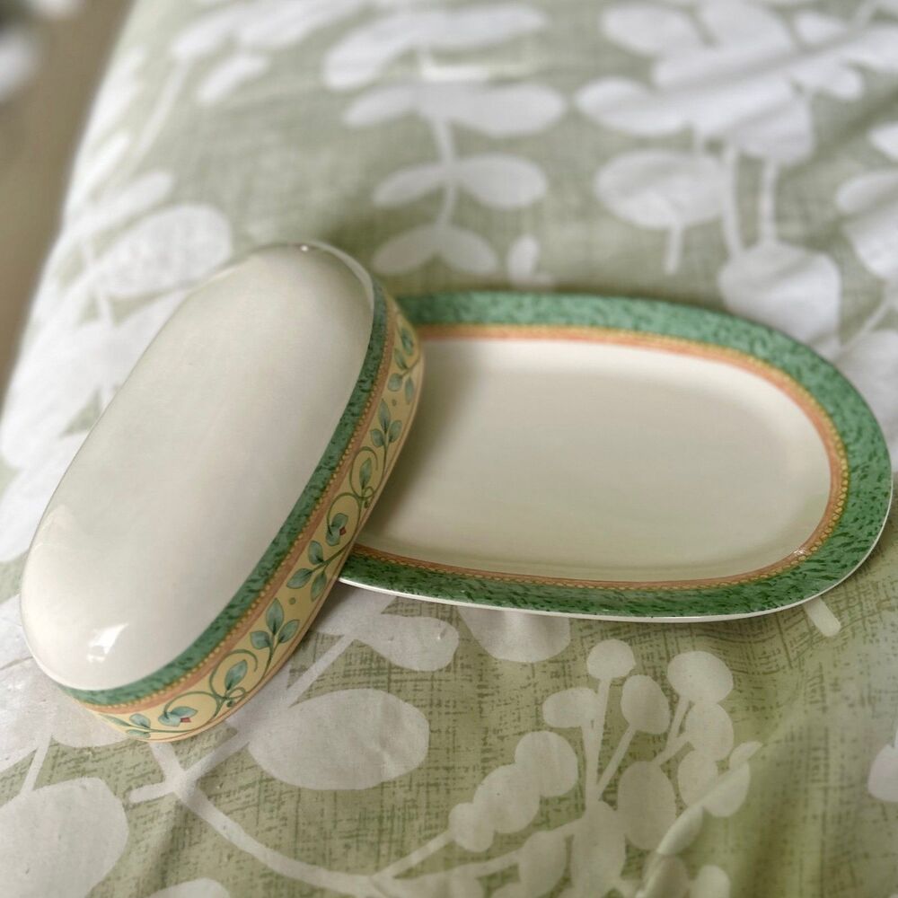 VTG French Quarter Dainty Ceramic Pfaltzgraff Kitchen Butter Dish With Lid - Picture 6 of 11